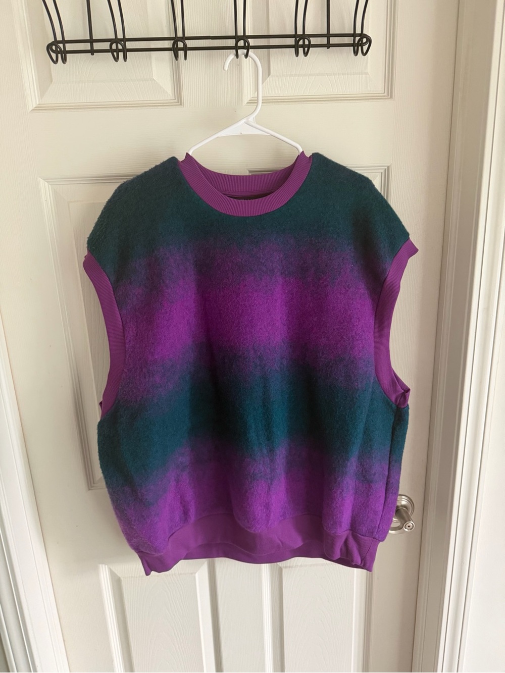 ASOS Purple and Teal Crewneck Sweater Vest
